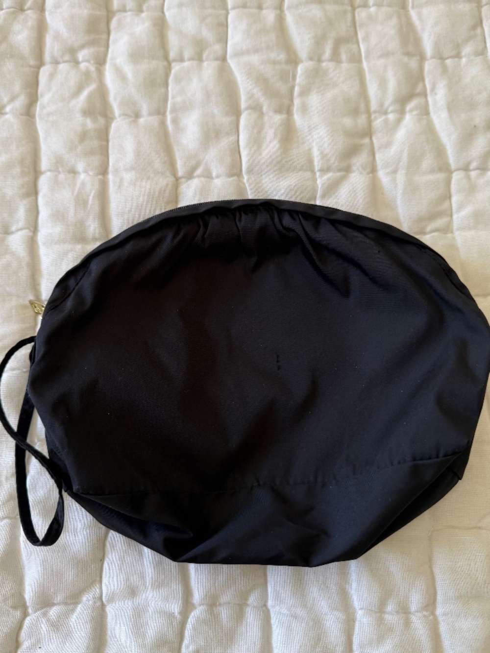 Cole Haan Black Nylon Zip Cosmetic Travel Bag